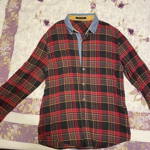 Mens flannel button down shirt